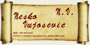 Neško Vujošević vizit kartica